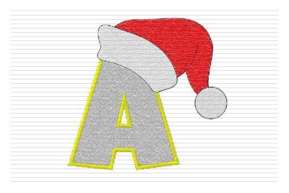 A Letter Christmas Alphabet Santa Hat