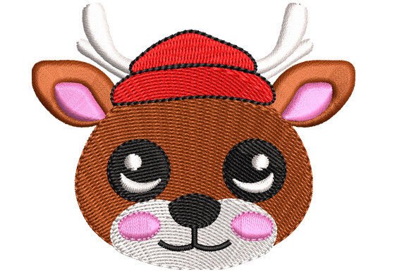 Christmas Reindeer Face