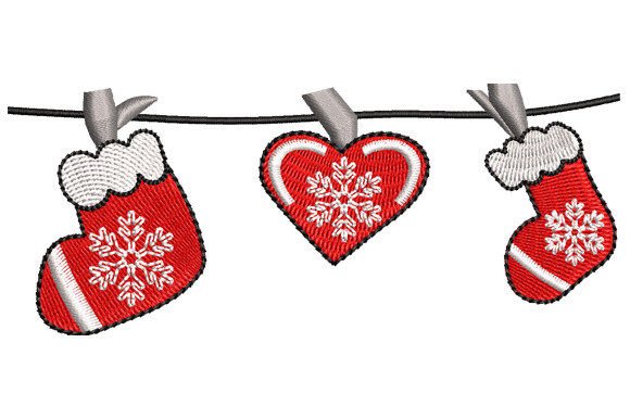 Christmas Stocking and Heart