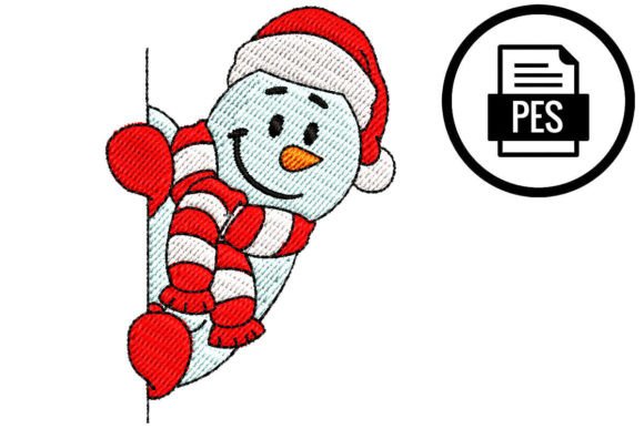 Cute Christmas Snowman Embroidery