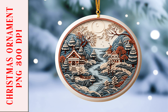 Embroidery Christmas Ornament Design