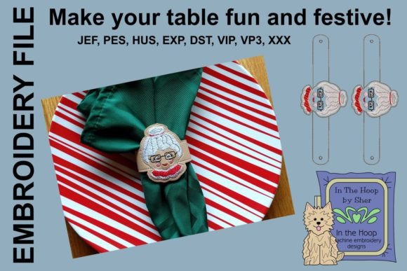 Mrs Santa Napkin Ring