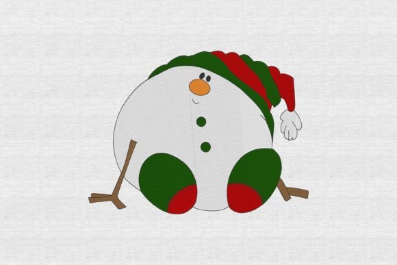 Whimsical Snowball Embroidery Design